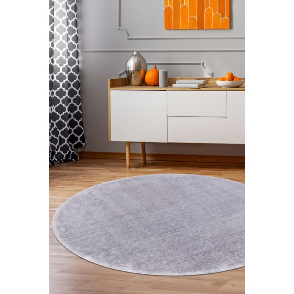 Sevser Halı Peluş Pofuduk Kesme Kaydırmaz Taban Açık Gri Halı Yolluk - 120 x 50 cm Salon Halısı Fiyatı