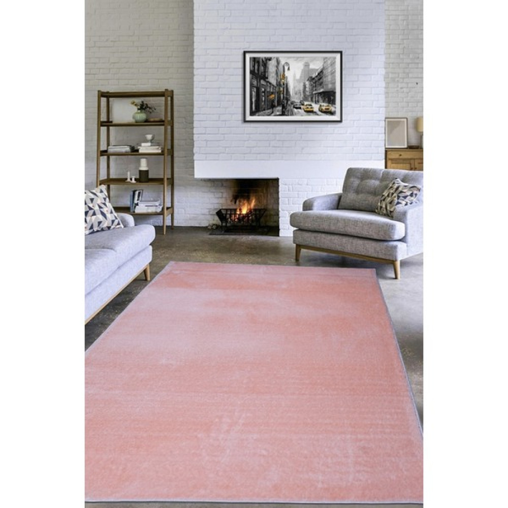 Sevser Halı Peluş Pofuduk Kesme Kaydırmaz Taban Pembe Halı Yolluk - 150 x 50 cm - Açık Pembe Salon Halısı Fiyatı