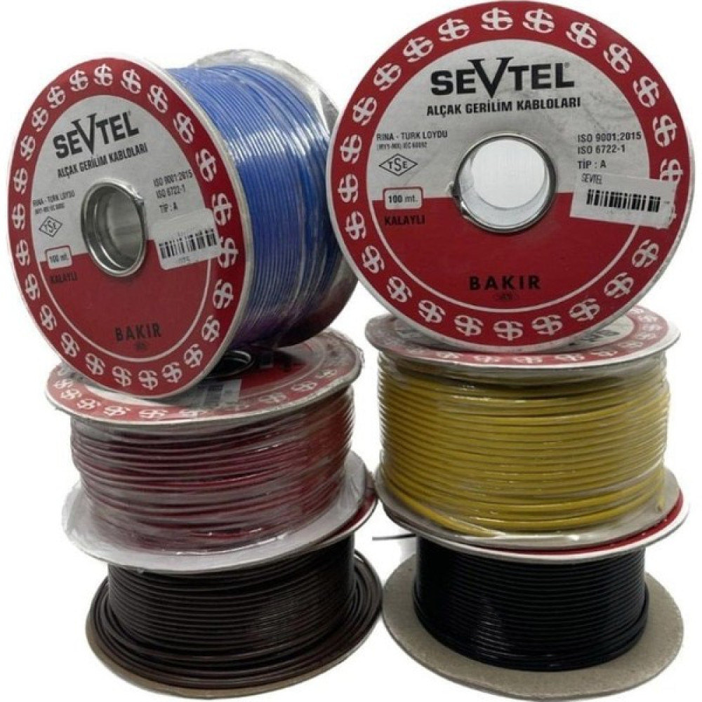 Sevtel Taşıt Kablosu 2,5 Mm2 Alçak Gerilim Kalaysız 1 mt - 2250 Kırmızı Oto Boyaları Fiyatı
