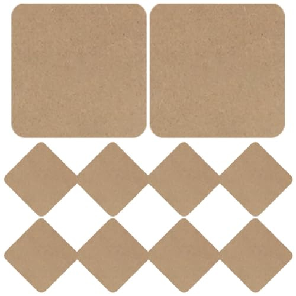 SEWACC Portable Clay Wedging Board 10pcs Wooden Mat Mud Board Soft Clay DIY Board for Ceramics, Clay Crafts, and Pottery Tools Square