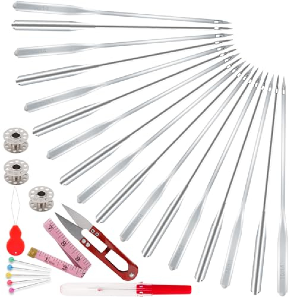 Sewing Machine Needles Set, Universal Standard Needle, Home Sewing Machines Needles, Sizes HAX1 65/9, 75/11, 90/14, 100/16, 110/18, WOILLIO Compatible with Singer, Brother, Janome, Varmax(50 PCS)