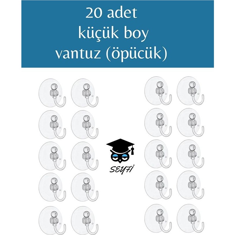 Seyfi Kırtasiye 20 Adet Küçük Boy Vantuz (Öpücük) Şeffaf Tasarım ile Pratik Kullanım SSD / Solid State Drive Fiyatı