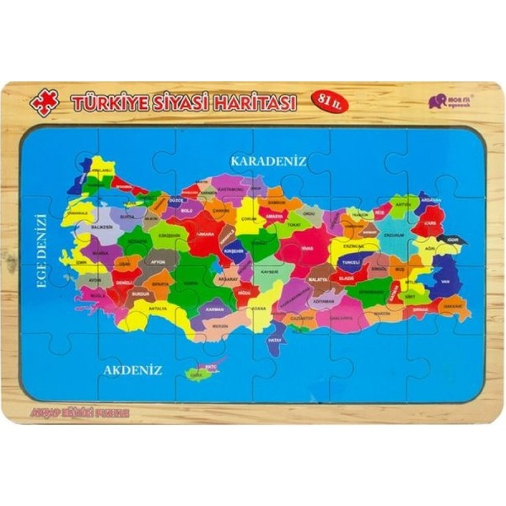 Seyfi Kırtasiye Çocuk Ahşap Puzzle 24 Parça-Türkiye Haritası Bebek Oyuncakları Fiyatı