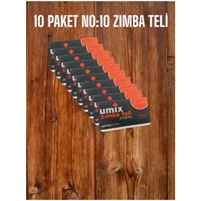 Seyfi Kırtasiye No:10 Zımba Teli 10 Paket x 1000 Adet Toplam 10.000 Basım Küçük Zımba Teli Diğer Fiyatı