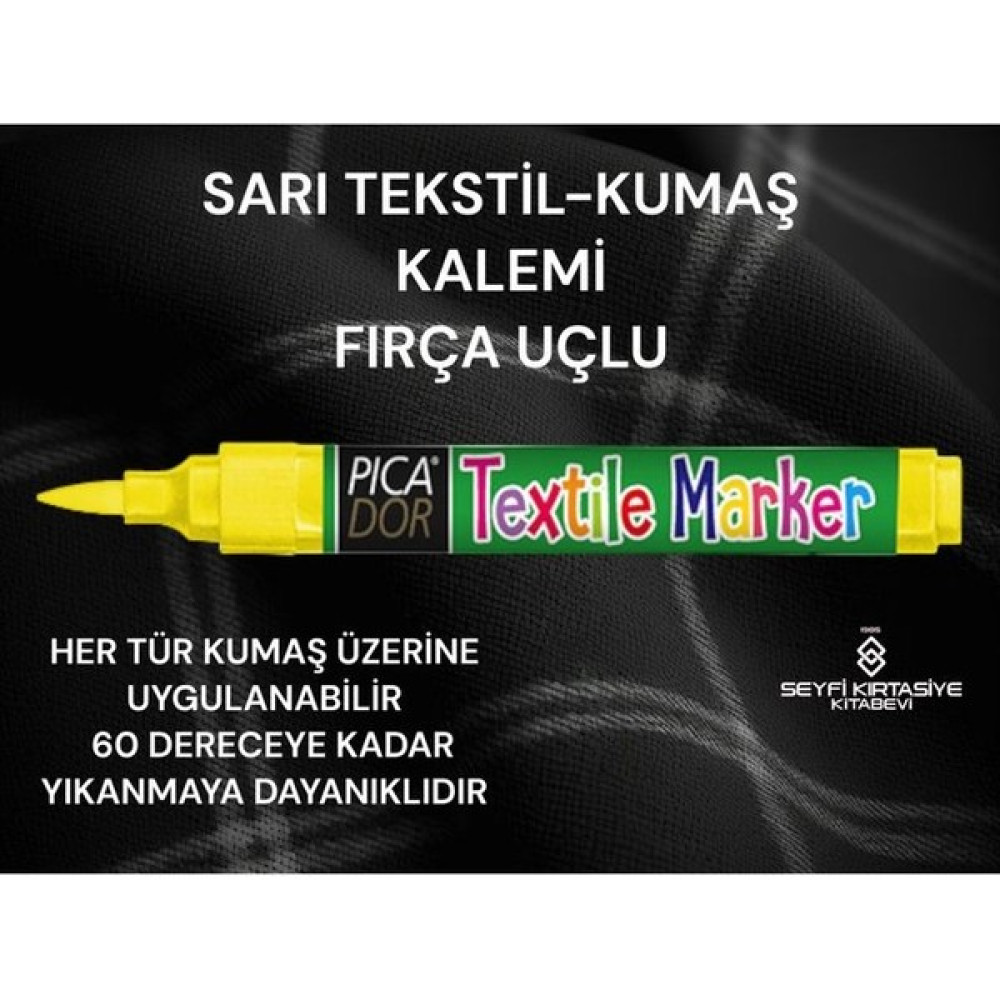 Seyfi Kırtasiye Tekstil Kumaş Kalemi Fırça Uçlu 1.5-3 mm Sabitlenen Kumaş Kalemi CD-DVD-Asetat Kalemi Fiyatı