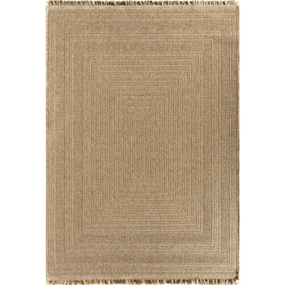 Seyran Halı Lotus Halı India 668 Bej Modern Jüt Desen Makine Halısı - 200 x 290 cm - Açık Kahve - Bej Salon Halısı Fiyatı