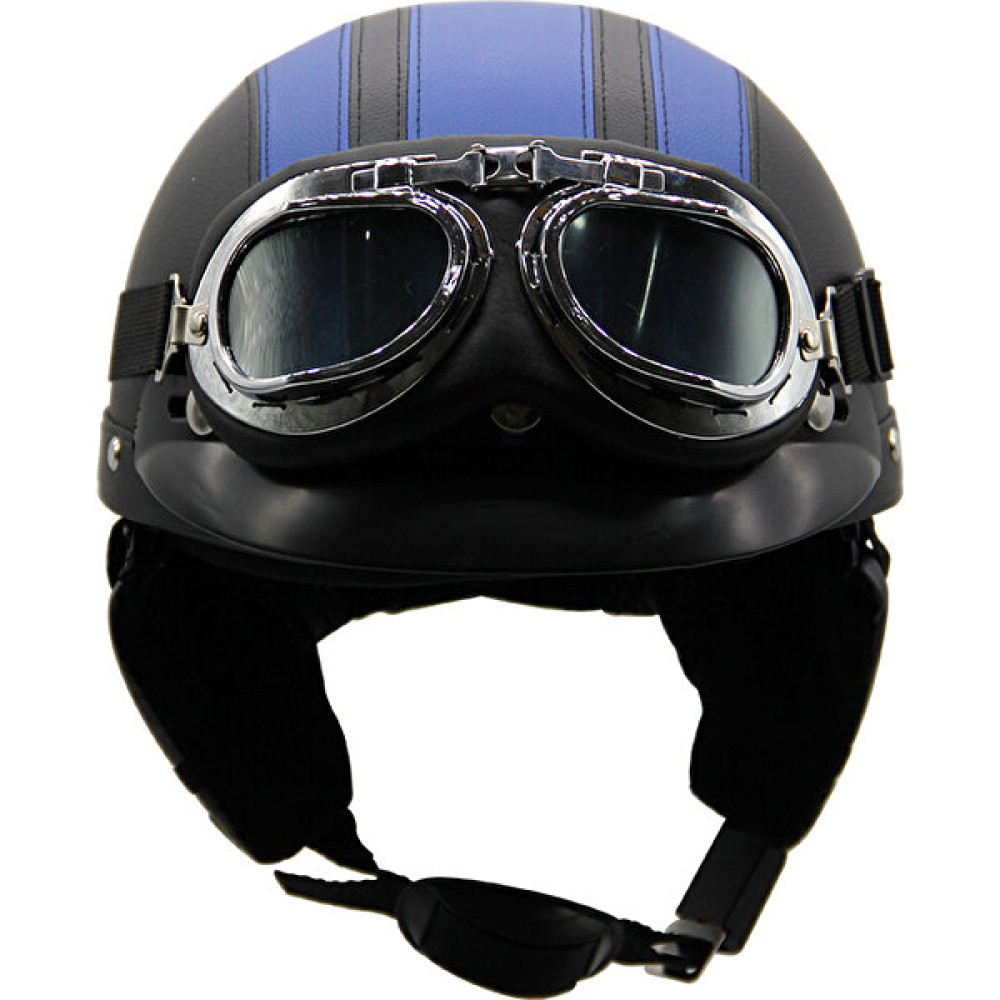 Şeytan Gözü Yarım Kask 55-62CM (Yurt Dışından) - Mavi - Siyah - 55 - 62 Motorsiklet Kaskları Fiyatı