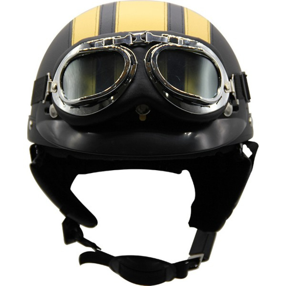 Şeytan Gözü Yarım Kask 55-62CM (Yurt Dışından) - Sarı - Siyah - 55 - 62 Motorsiklet Kaskları Fiyatı
