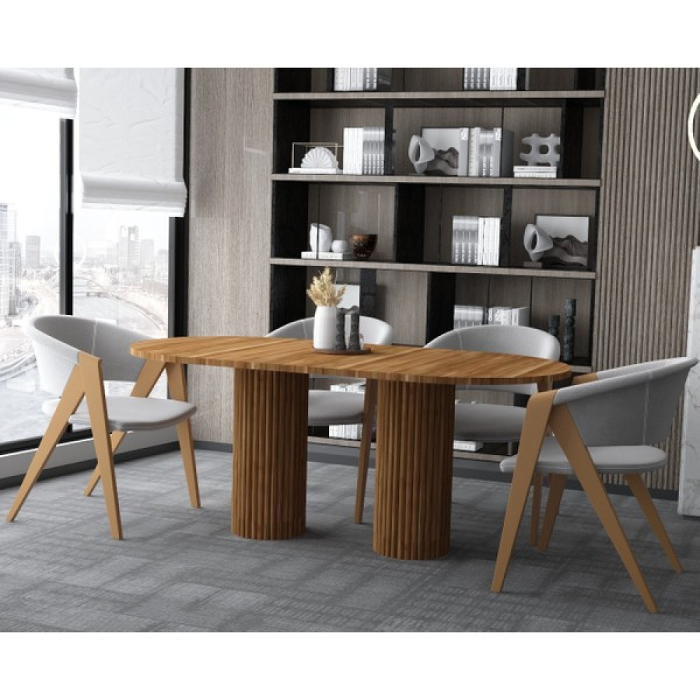 Seyvey Dizayn Özel Tasarım Oval Yemek Masası 180*90 Salon Masa - Ceviz Yemek & Mutfak Masası Fiyatı