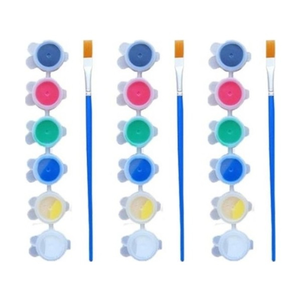Sezen Kozmetik Joy And Toys 6'lı Akrilik Boya Seti + Fırça - 3'lü Set Oto Boyaları Fiyatı