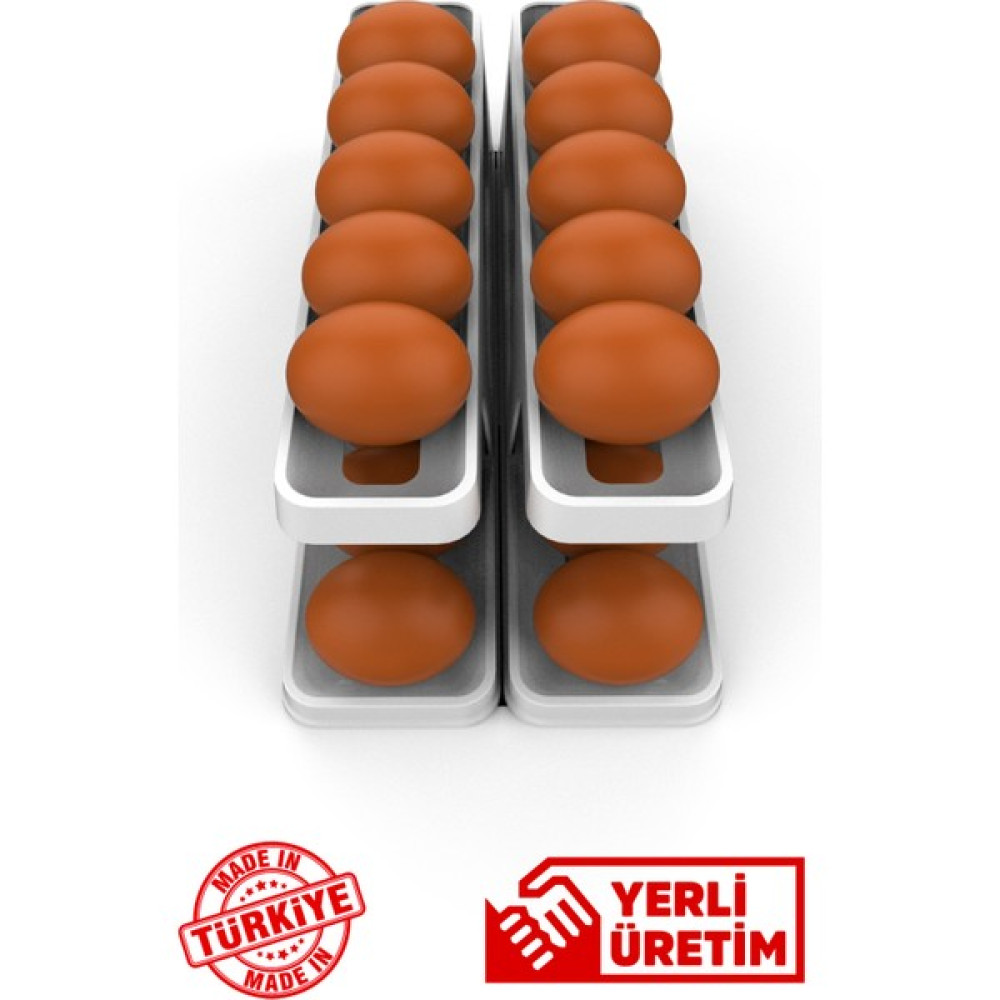 Sezgin 2'li Yumurtalık | Yumurta Organizeri | Buzdolabı Yumurtalık Düzenleyici | 2 Katlı Yumurtalık Saklama Kapları Fiyatı