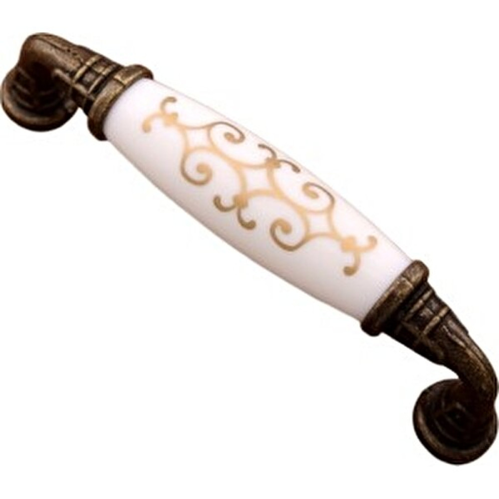 Sezgin 8 Adet Porselen Görünümlü Kulp Antik Sarı Yaldızlı 128 Mm Nalburiye & Hırdavat Fiyatı