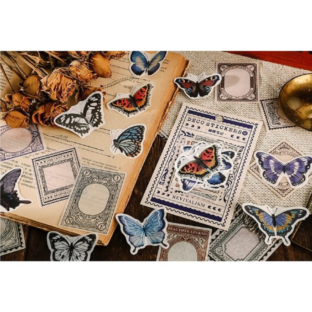 Sf Scrapbook 20 Adet Scrapbook Vintage Sticker Set, Scrapbooking - Kelebek Sticker Fiyatı