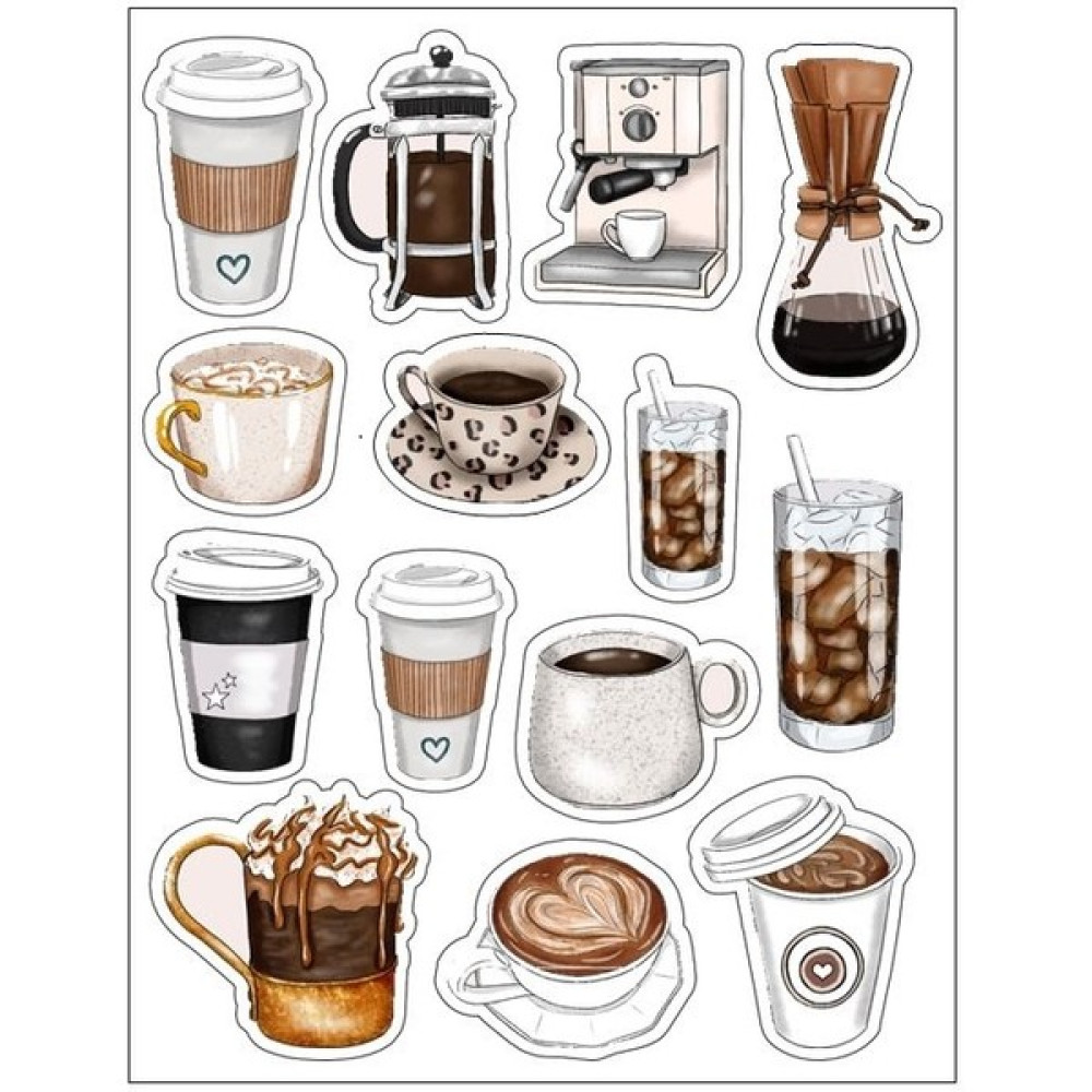 Sf Scrapbook Kahve Temalı Vintage Sticker Set Planlayıcı Ajanda Bullet Journal Scrapbook/scrapbooking Sticker Fiyatı