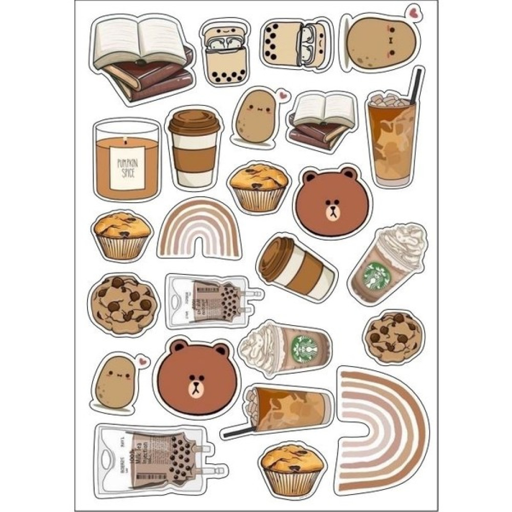 Sf Scrapbook Vintage Sticker Içecek/yiyecek/obje Temalı Sticker Set Planlayıcı Ajanda Bullet Journal Scrapbook Ajanda Fiyatı