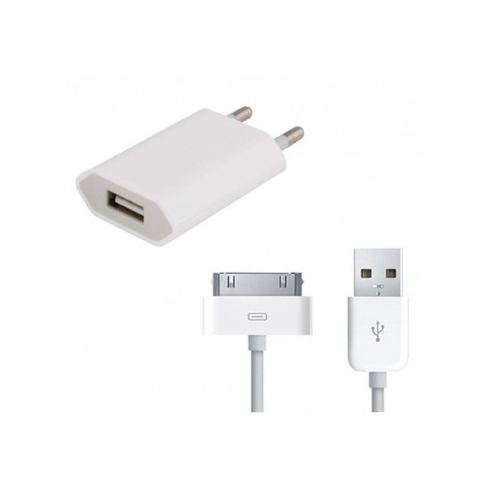 Sfm iPhone Uyumlu 4/4S Şarj Cihazı + Usb Kablo - Beyaz Cep Telefonu Şarj Cihazı Fiyatı
