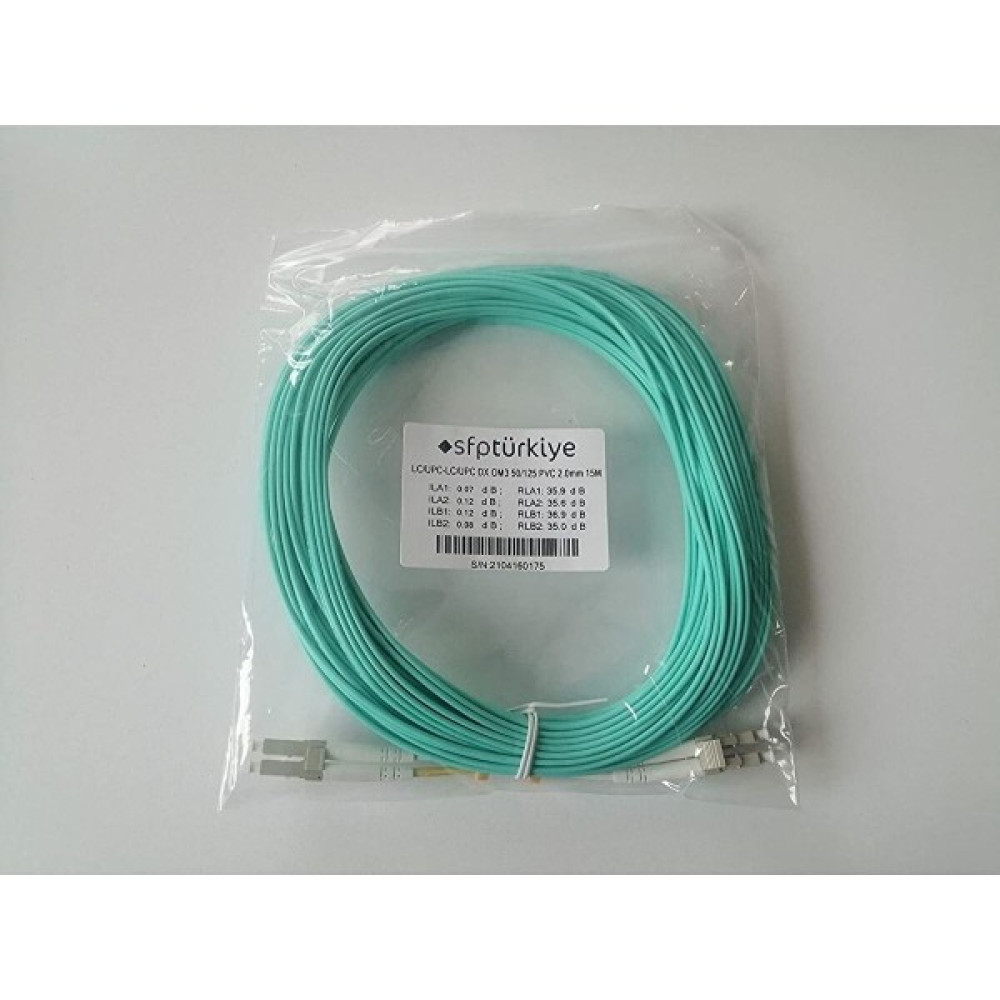 SFPTÜRKİYE I Mm Om3 Lc-Lc Dx Patch Kablo - Tekli Paket - 15 m Oto Boyaları Fiyatı