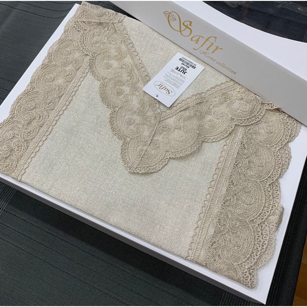 SFR Jute Soft Simli Runner - Açık Kahverengi - Gold - 140 x 140 cm SSD / Solid State Drive Fiyatı