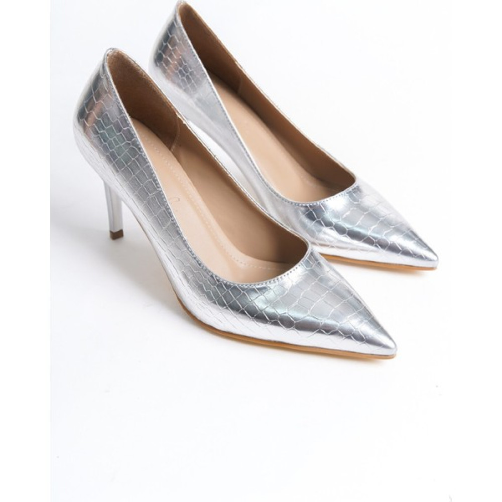SFY Shoes Dianis Ince Topuklu Croc Desen Stiletto Topuklu Ayakkabı Fiyatı