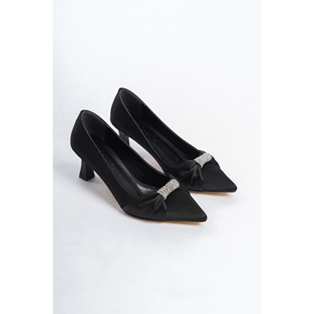 SFY Shoes Valenteen Saten Sivri Burun Önü Taşlı Stiletto Topuklu Ayakkabı Fiyatı