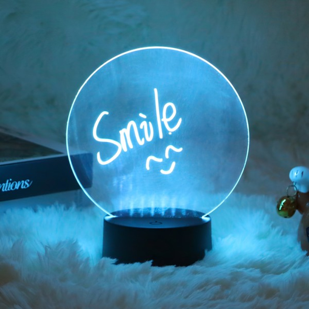 Sge Teknoloji 3D LED Işıklı Silinebilir Kumandalı Yazı Mesaj Tahtası Gece Lambası - RGB Gece Lambası Fiyatı