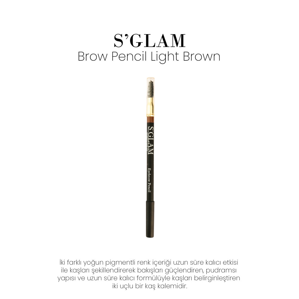 SGLAM Brow Pencıl (FIRÇALI KAŞ KALEMİ) Lıght Brown Kaş Makyajı Fiyatı