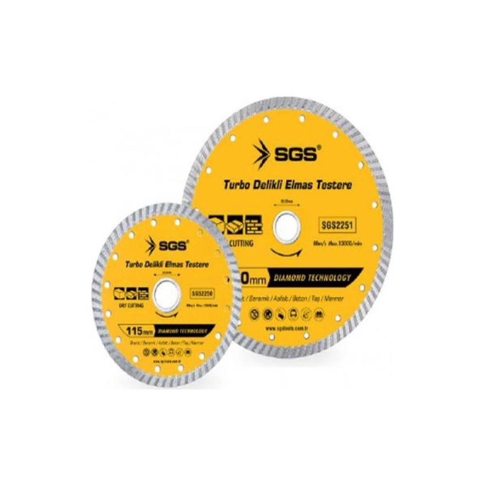 Sgs 115Mm Turbo Delikli Elmas Testere Sgs2250 (1 Adet) Oto Boyaları Fiyatı