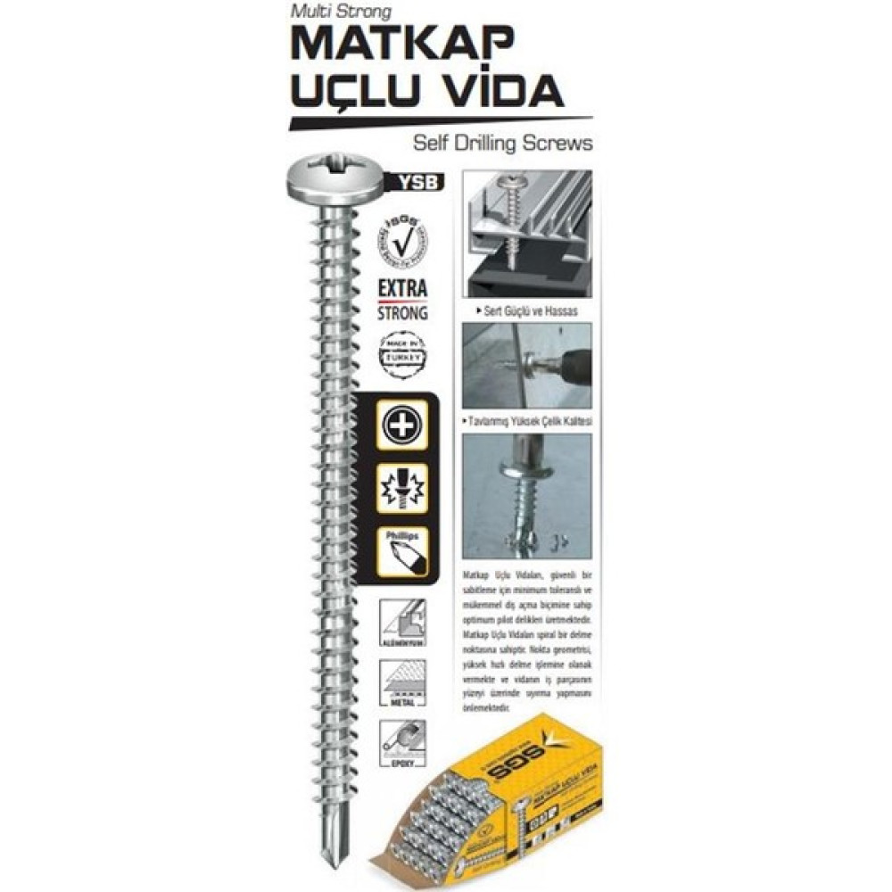 Sgs 3.9*32 Ysb Matkap Uçlu Vida Oto Boyaları Fiyatı