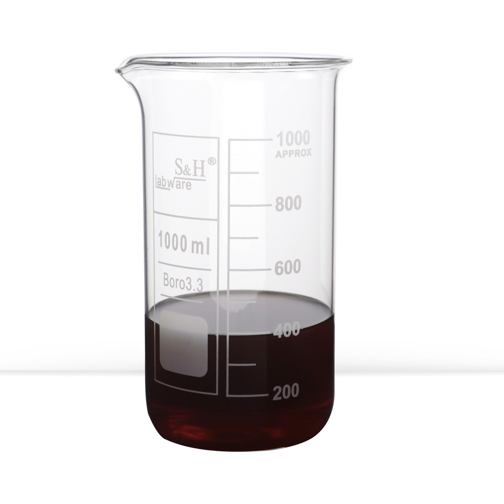 S&H Labware 1000 ml Beher (Uzun Form) - Şeffaf Diğer Fiyatı