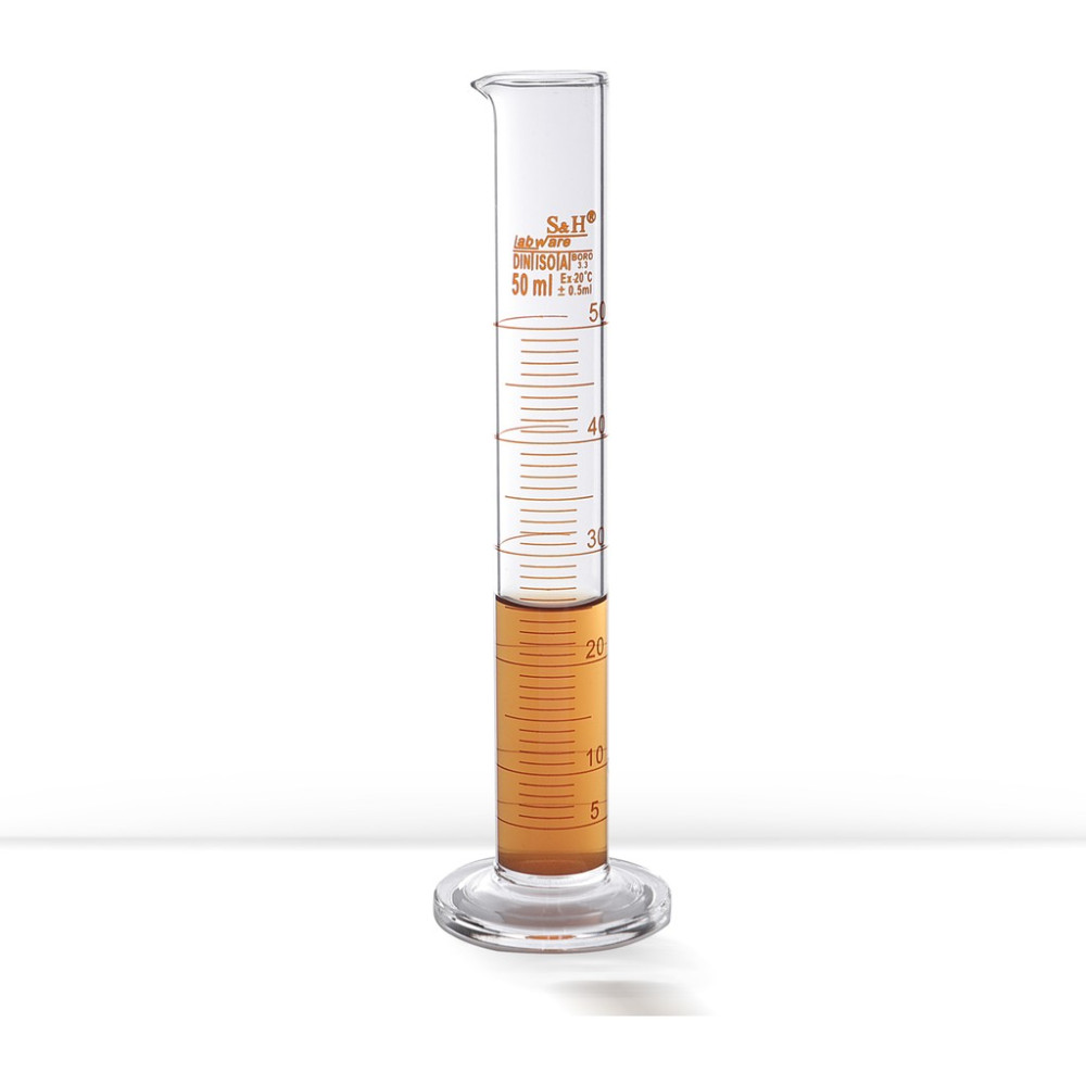 S&H Labware 50 ml Mezür - Şeffaf - Silindirik Diğer Fiyatı
