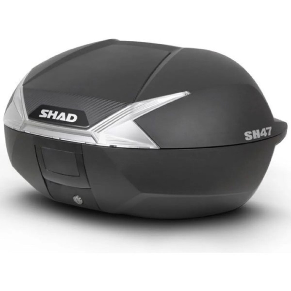 Shad Sh-47 Motosiklet Arka Çanta Whıte Reflektör - Siyah Motorsiklet Çantaları Fiyatı