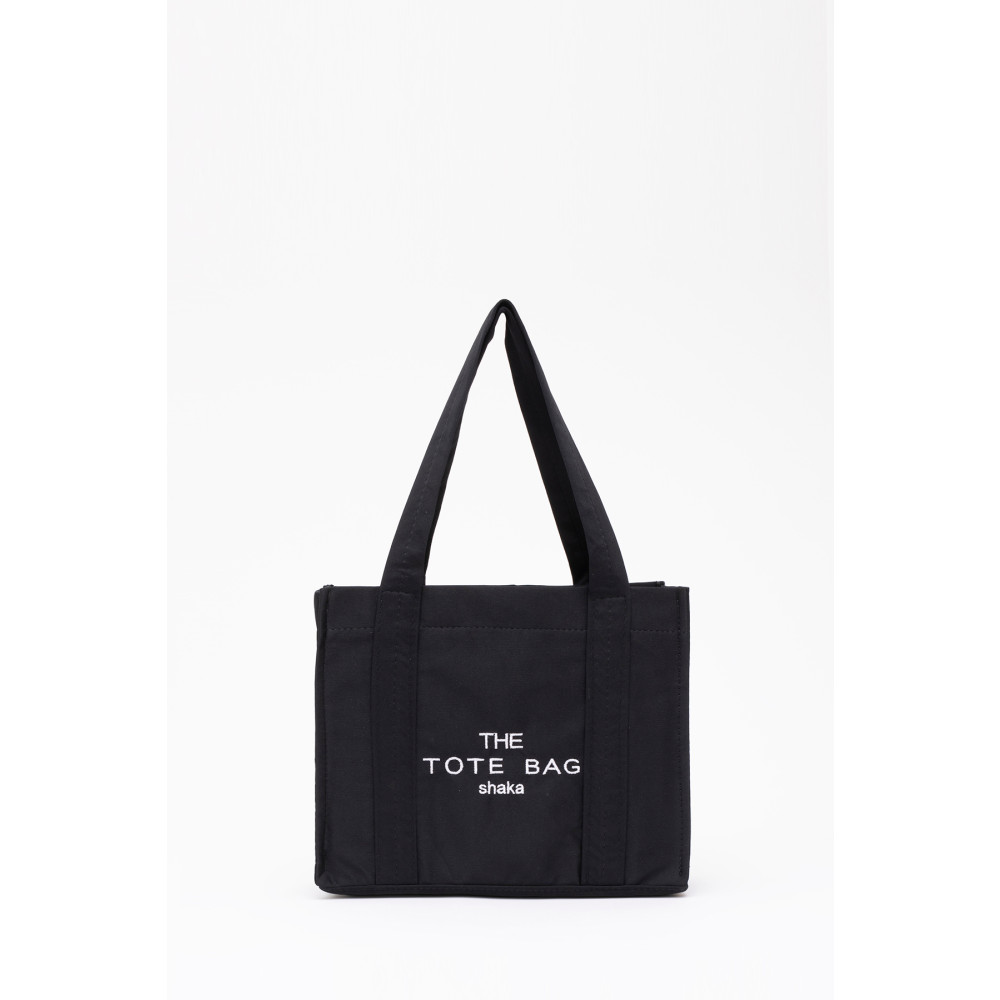 SHAKA Siyah U45 Çıt Çıt Kapatmalı The Tote Bag Işlemeli Kanvas Kumaş Günlük Kadın Kol Ve Omuz Çantası 25x3 Unisex Çanta & Cüzdan ve Seyahat Çantaları Fiyatı