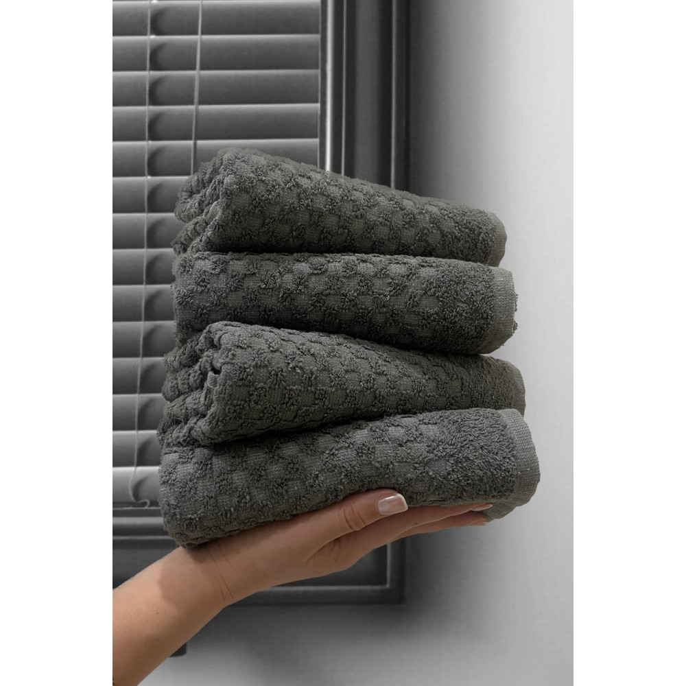 Shal Home %100 Pamuk 4'lü 50 x 90 cm Havlu Seti
