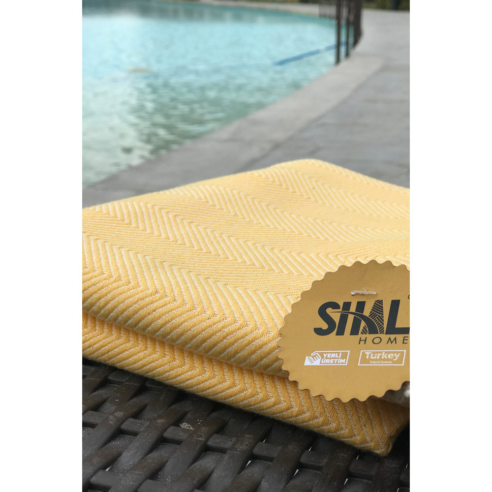 Shal Home %100 Pamuk Peştamal 90 x 170 cm Sarı