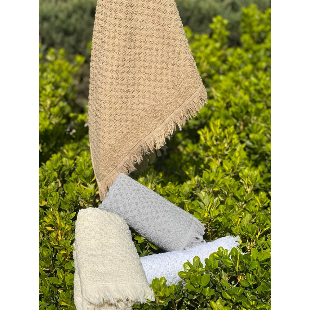 Shal Home 4'lü 50 x 90 Saçaklı El & Yüz Havlu Seti