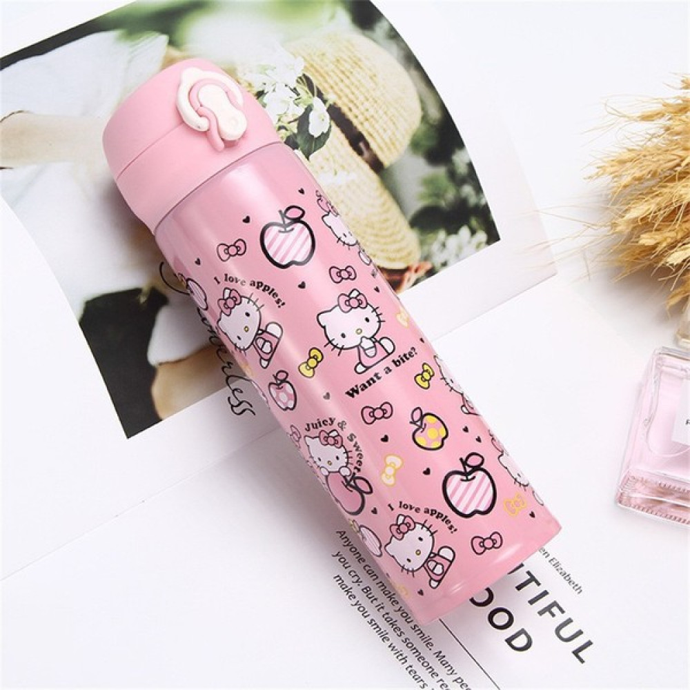 Shanghe 350/500 ml Hello Kitty Desenli Çocuk Termal Su Şişesi - Pembe (Yurt Dışından) - şişe - 23 x 230 x 4 Suluk Fiyatı