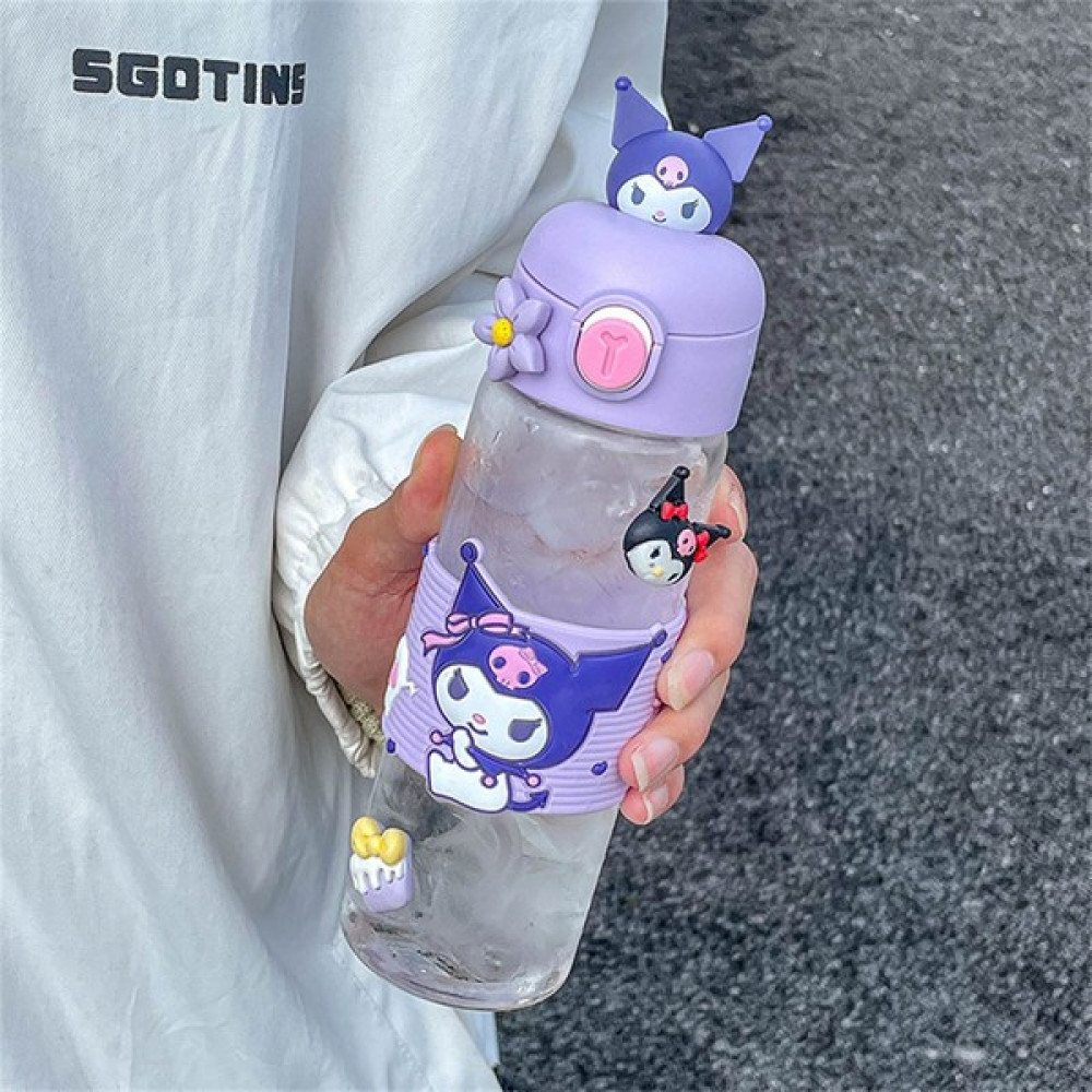 Shanghe Kolomi Fincan Kadın Yüksek Renk Değeri Net Kırmızı Yüksek Borosilikat Cam Öğrenci Taşınabilir Yaz Sevimli Sanrio Fincan (Yurt Dışından) - Mor Suluk Fiyatı