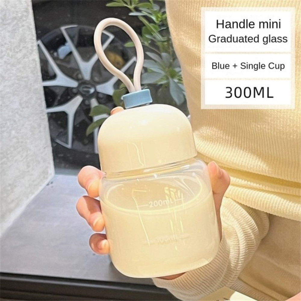 Shanghe Sevimli Mini Cam Kadın Taşınabilir Su Bardağı Basit Küçük Fincan Ins Ölçekli Süt Yağ Fincan Kahve Fincanı (Yurt Dışından) - Mavi Desenli Suluk Fiyatı
