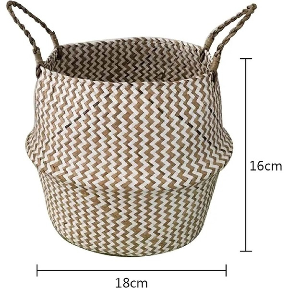 Shanhua Shop 18X16CM Y Stili El Yapımı Hasır Dokuma Kapaklı Depolama Sepeti Aperatif Organizatör Saklama Kutusu Çamaşır Sepetleri Rattan Depolama Ç... Sepet Fiyatı