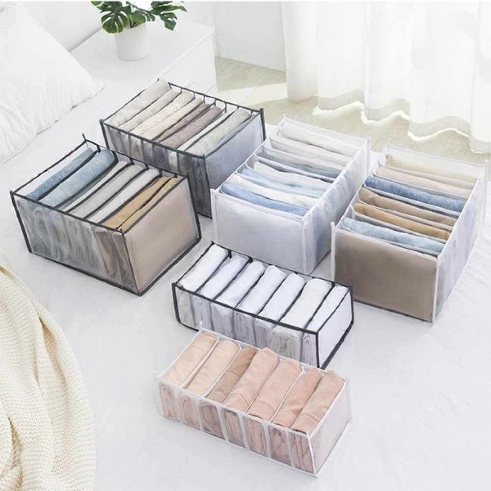 Shanhua Shop Gri 6 Izgara Stili Closet Organizer Storage Box Foldable Underwear Organizers Storage Dividers Drawer Organizer Socks 7 Grids Box For Clothes (Yurt Dışından) - Çok Renkli - Çekmece deposu Oto Boyaları Fiyatı