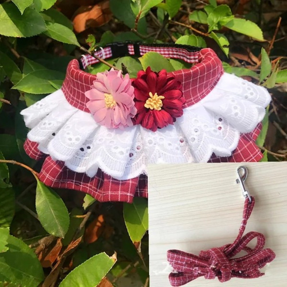 Shanhua Shop Kırmızı Takım Tarzı L Beden Pet Moda Boyunluk Sevimli Çiçek Dantel Ilmek Küçük Çan Pet Yaka Önlük Köpek Kedi Kolye Dekor Küçük Köpek K... Evcil Hayvan Ürünleri Fiyatı