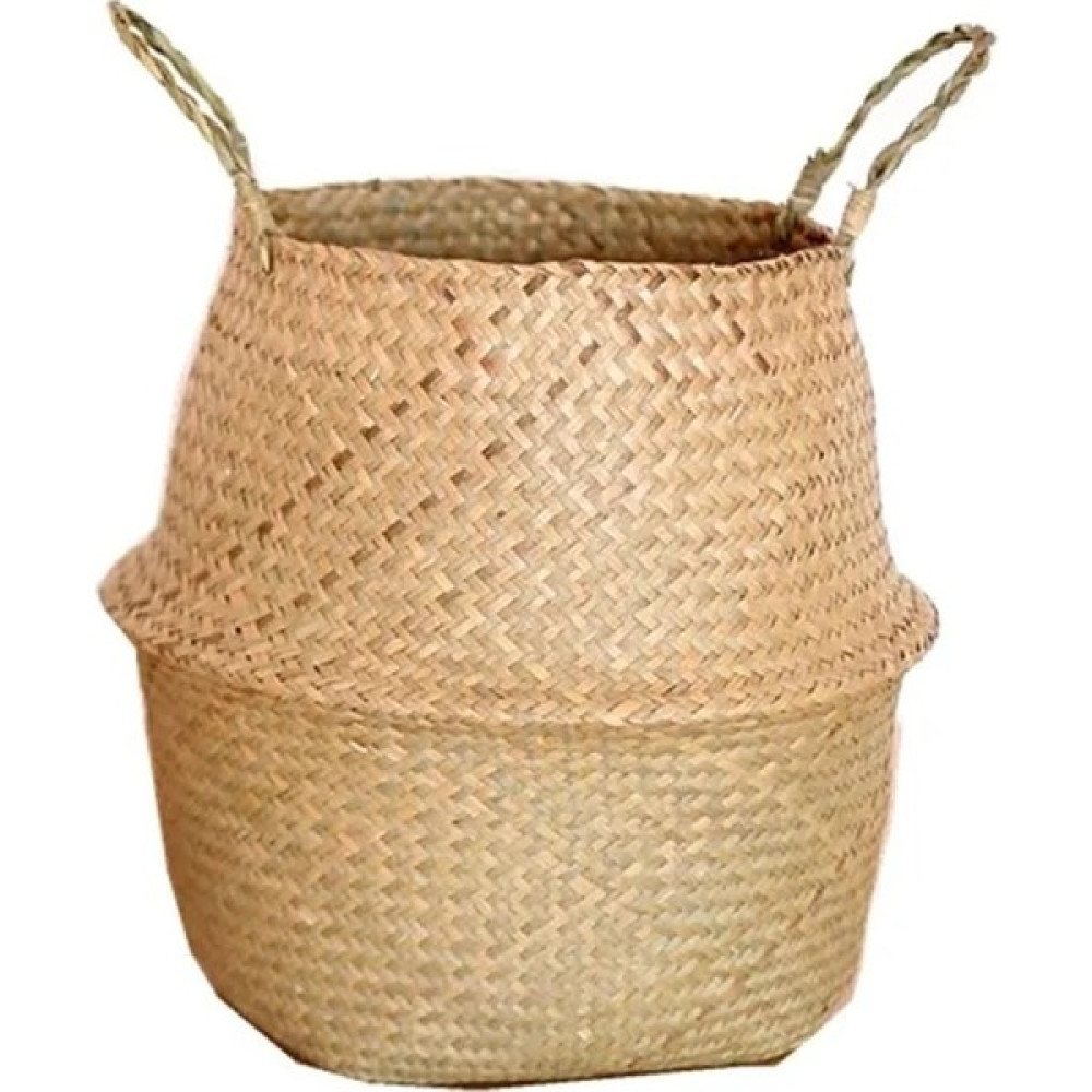 Shanhua Shop L Tarzı Seagrass Hasır Sepet Rattan Asılı Saksı Kirli Çamaşır Sepet Depolama Sepeti MUMR999 (Yurt Dışından) - Renkli Sepet Fiyatı