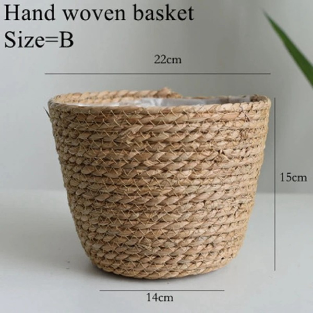 Shanhua Shop NO.24902 Stili Zerolife El Dokuma Sepet Rattan Hasır Sepet Hasır Meyve Çayı Aperatif Depolama Sepeti Ekmek Sepeti Kozmetik Kutusu Ev G... Sepet Fiyatı