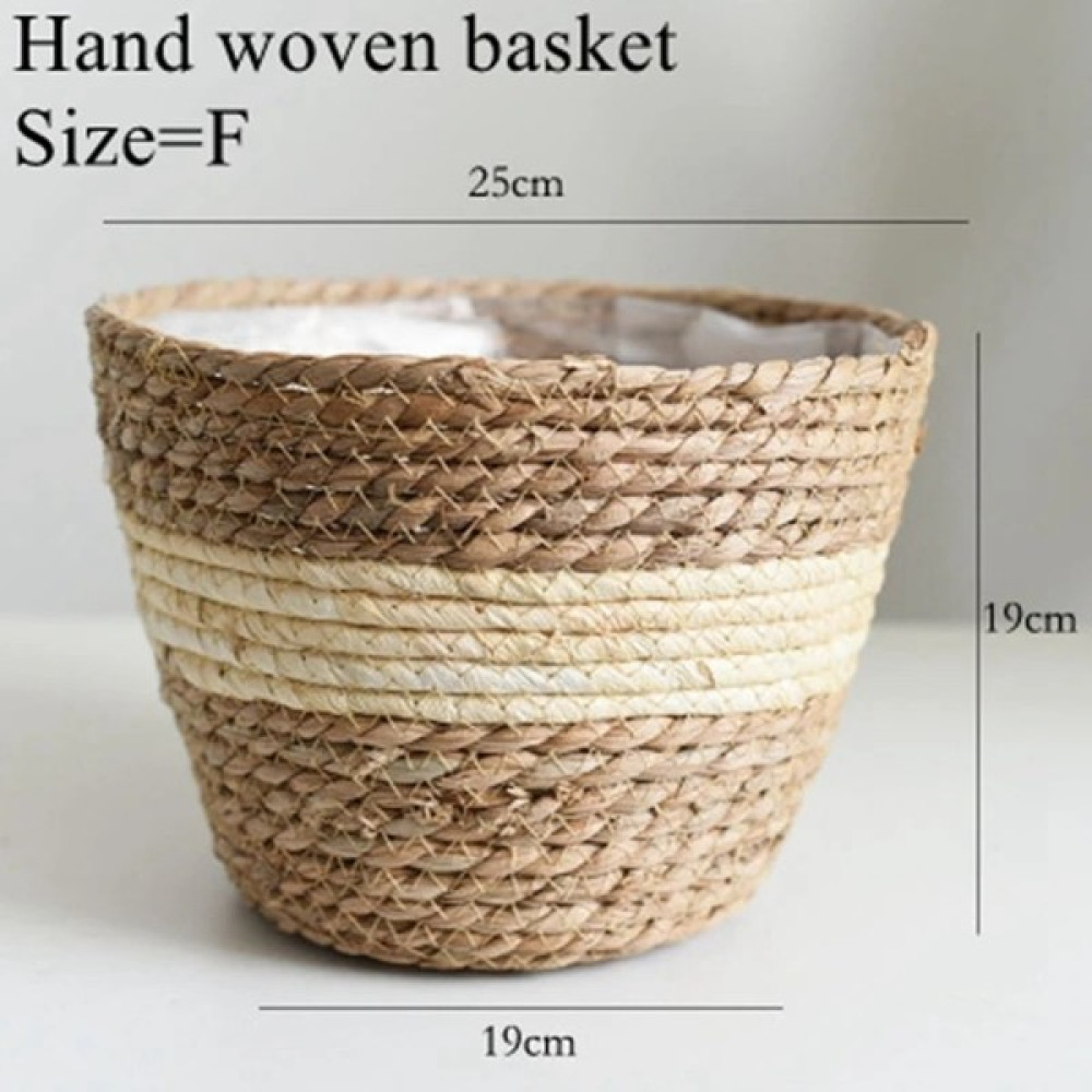 Shanhua Shop NO.24906 Stili Zerolife El Dokuma Sepet Rattan Hasır Sepet Hasır Meyve Çayı Aperatif Depolama Sepeti Ekmek Sepeti Kozmetik Kutusu Ev G... Sepet Fiyatı