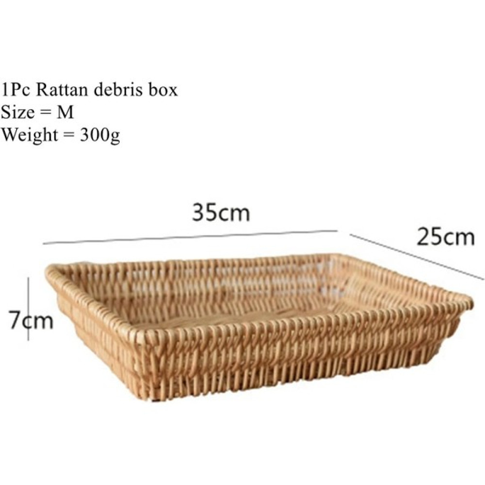 Shanhua Shop NO.25302 Stili Zerolife El Dokuma Sepet Rattan Hasır Sepet Hasır Meyve Çayı Aperatif Depolama Sepeti Ekmek Sepeti Kozmetik Kutusu Ev G... Sepet Fiyatı
