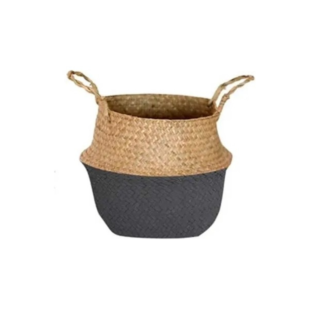 Shanhua Shop Yarım Siyah Stil 32CM Bitki Seagrass Sepet Depolama Sepeti Oyuncaklar Ins Ev Dekorasyon Çamaşır Sepeti Organizador Cocina Bambu Saksı ... Sepet Fiyatı