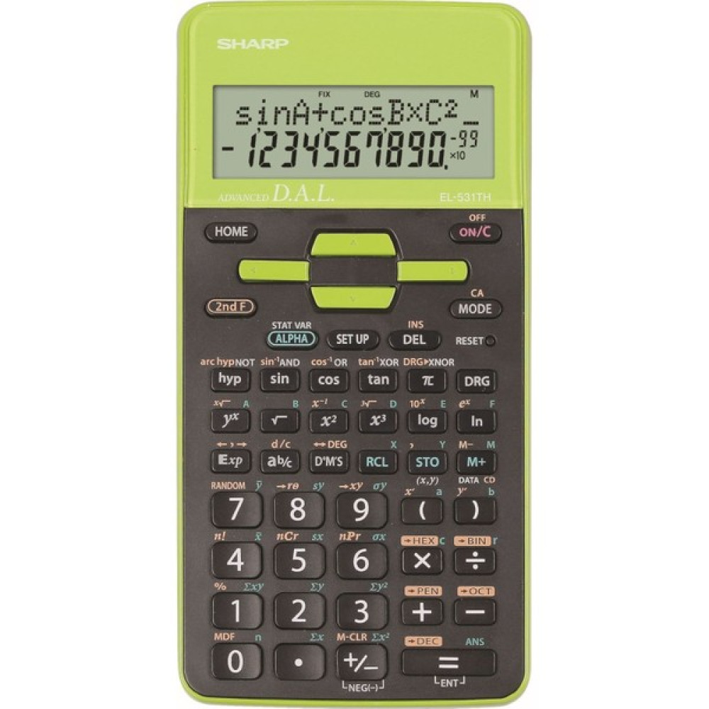 Sharp EL-531THGR 273 Fonksiyonlu Bilimsel Hesap Makinesi - Şeffaf Yeşil Hesap Makinesi Fiyatı