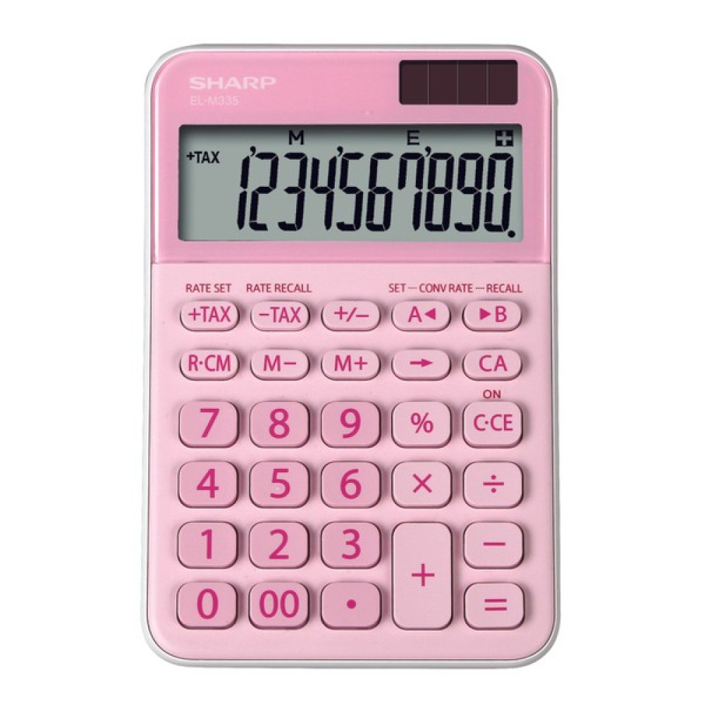 Sharp EL-M335BPK 10 Hane Masa Üstü Hesap Makinesi - Pembe - Kırmızı Hesap Makinesi Fiyatı