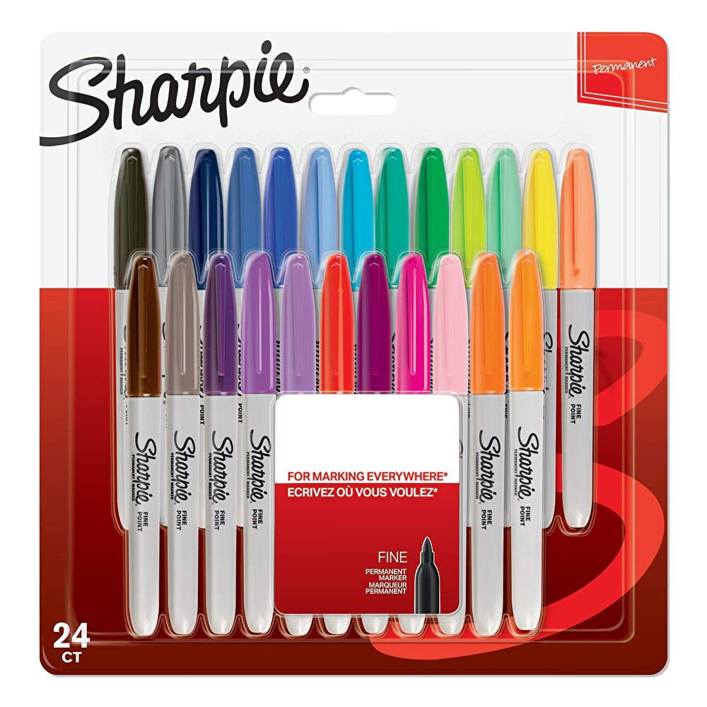 Sharpie Fine Permanent Keçeli Kalem, 24'lü Karışık Renkli Hediyelik Boya Kalemi Seti Keçe Uçlu Kalem Fiyatı