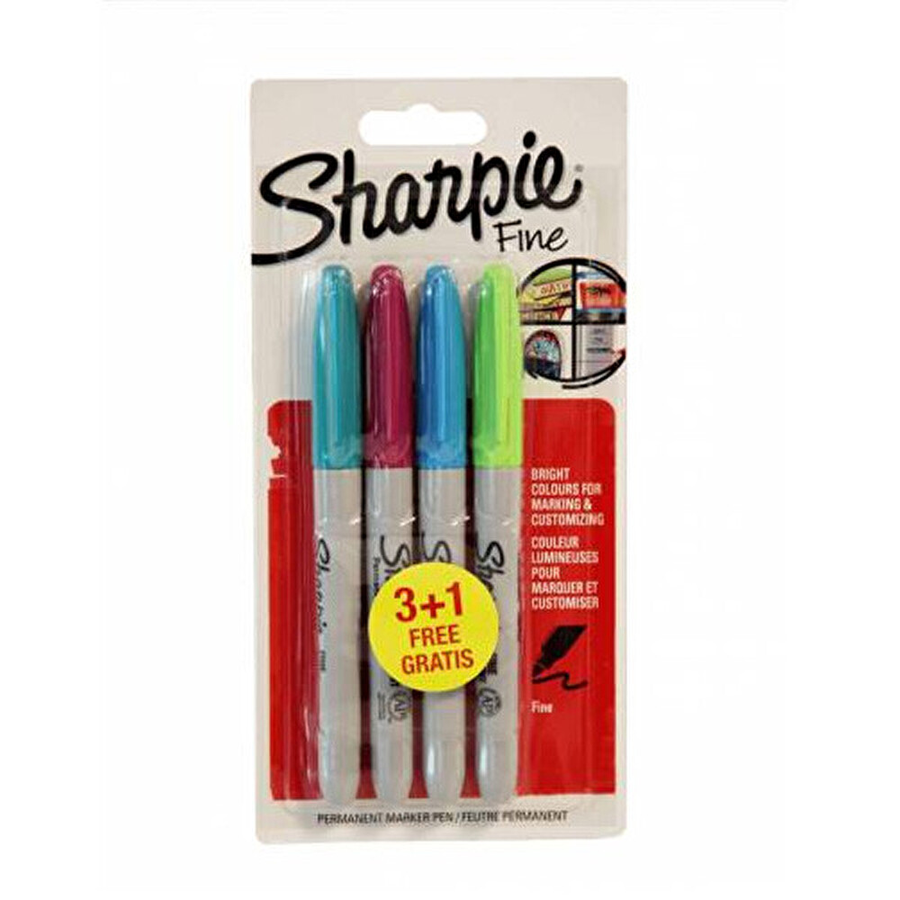 Sharpie Fine Permanent Keçeli Kalem 4'Lü Canlı Renkli Boya Kalemi Seti Keçe Uçlu Kalem Fiyatı